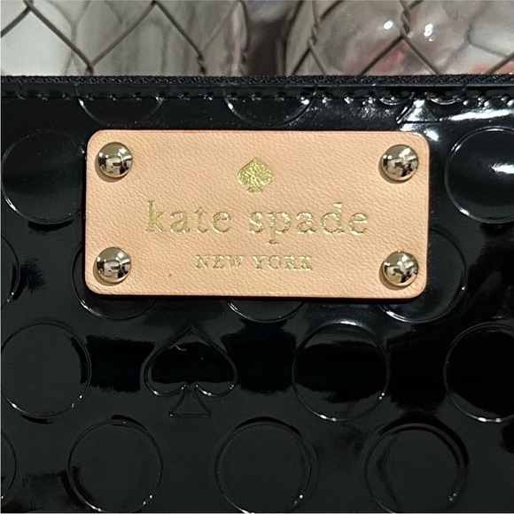 New! Kate Spade Neda Wallet Yaletown Black Patent Polyvinyl - Picture 13 of 14